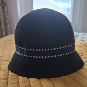 Callanan Millinery Vintage Black Wool Hat